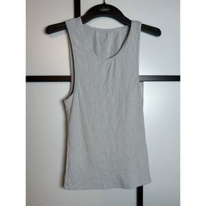 Tiger Friday Dancewear Ribbed Slim‎ Fit Tank Unisex Adult XS Blue Gray